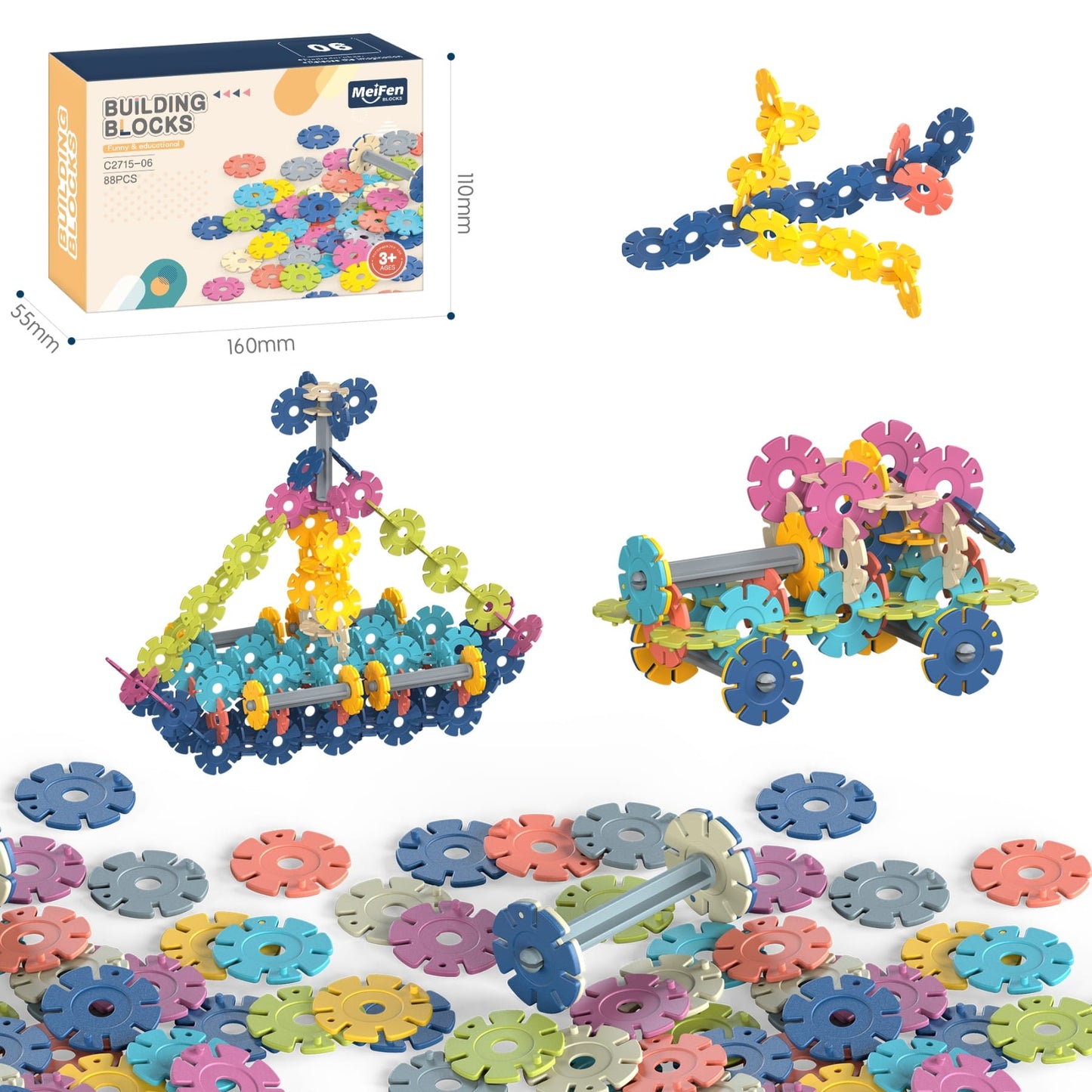 271506雪花積木片88pcs (20個起訂)