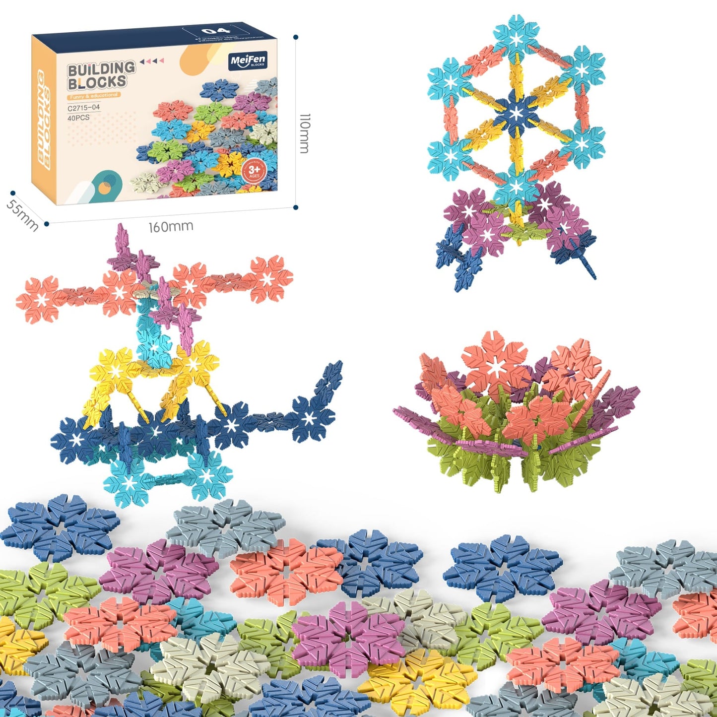 271504雪花片積木40pcs (20個起訂)