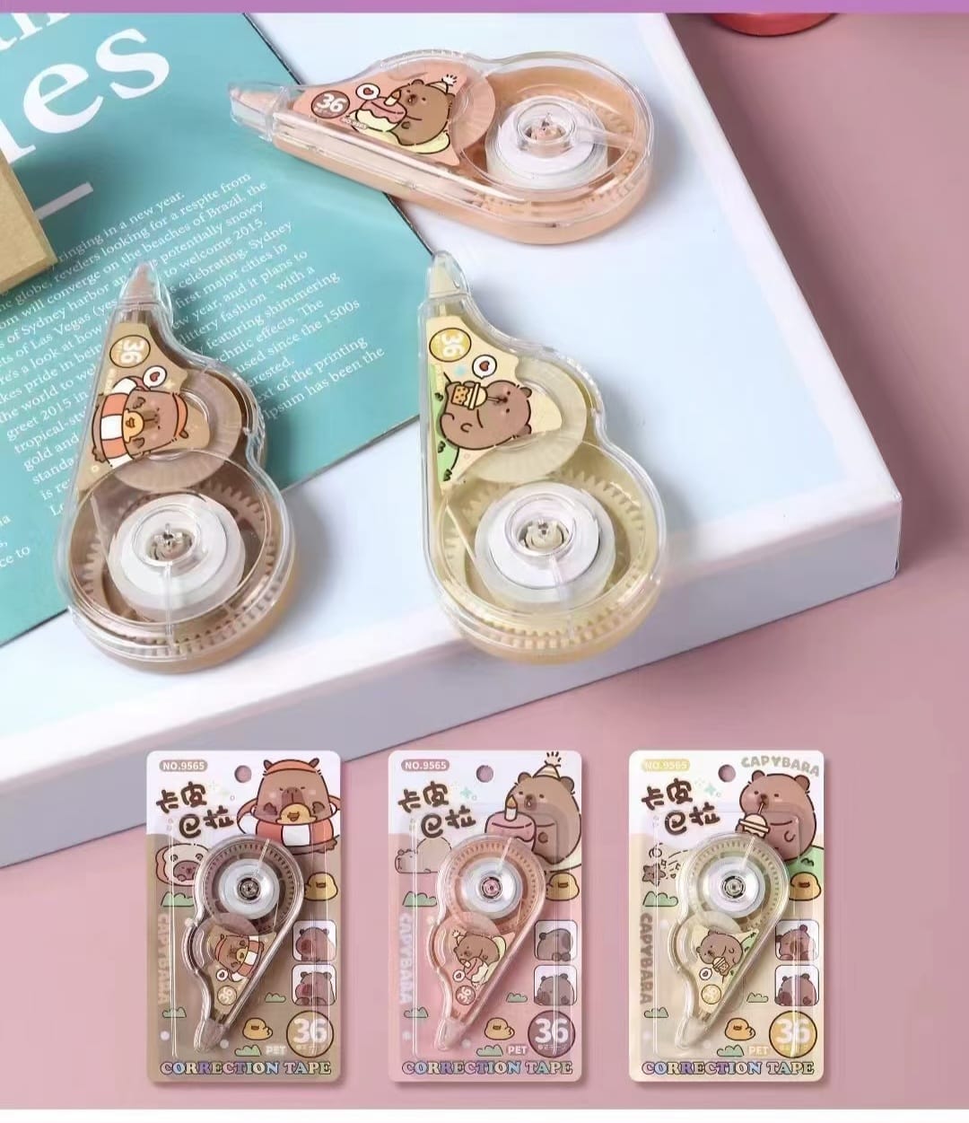 修正帶 卡皮巴拉圖案 (原盒出)