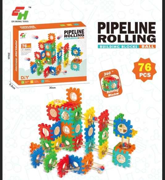 砌積木片滾輪遊戲