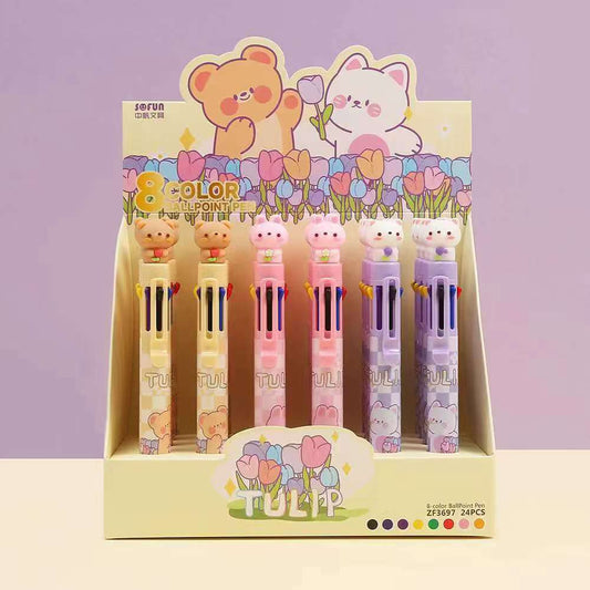 8色多用途動物原子筆 (原盒出)
