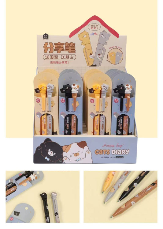 貓咪黑色中性筆 (原盒出)