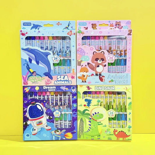 24色蠟筆(4色平混) (24個起訂)